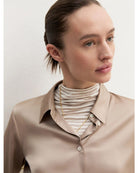 Camicia in raso stretch Almond 2625116081200 004 EMME MARELLA 