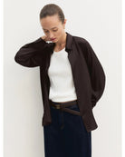 Camicia in raso stretch Testa di moro 2625116081200 011 EMME MARELLA 