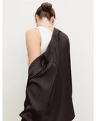 Camicia in raso stretch Testa di moro 2625116081200 011 EMME MARELLA 