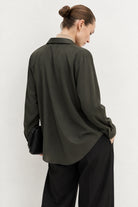 Emme Marella Camicia Donna Emmscalata Verde sottobosco 2625116081200 013 EMME MARELLA 