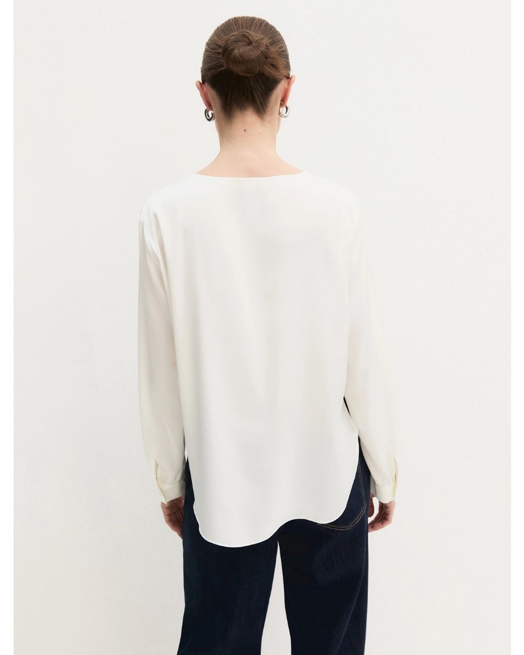 Blusa in raso stretch Avorio 2625116091200 001 EMME MARELLA 