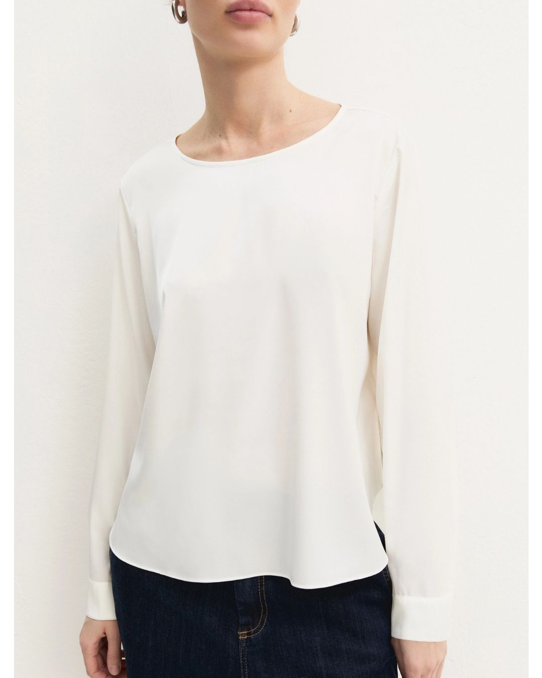 Blusa in raso stretch Avorio 2625116091200 001 EMME MARELLA 