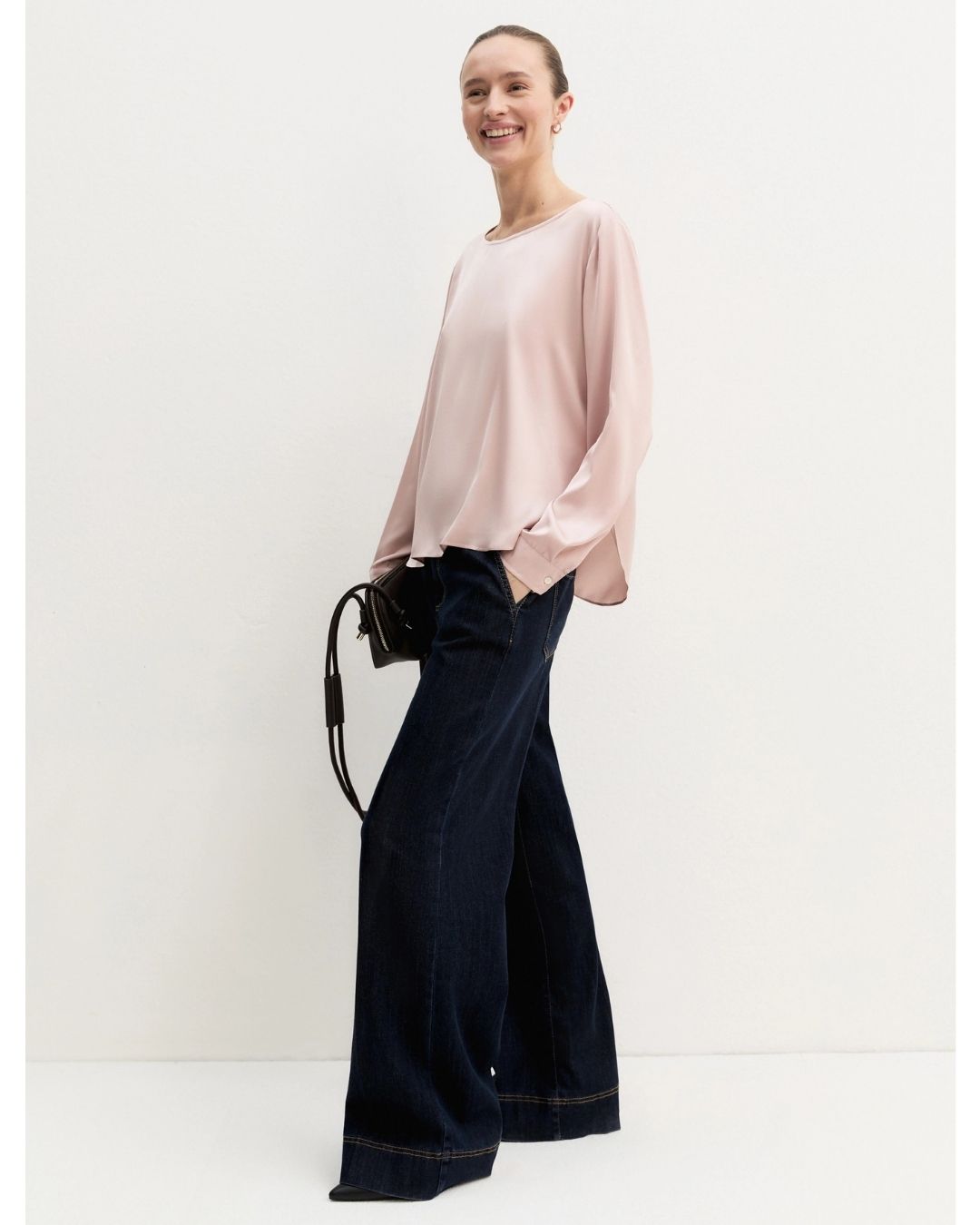 Blusa in raso stretch Rosa 2625116091200 009 EMME MARELLA 