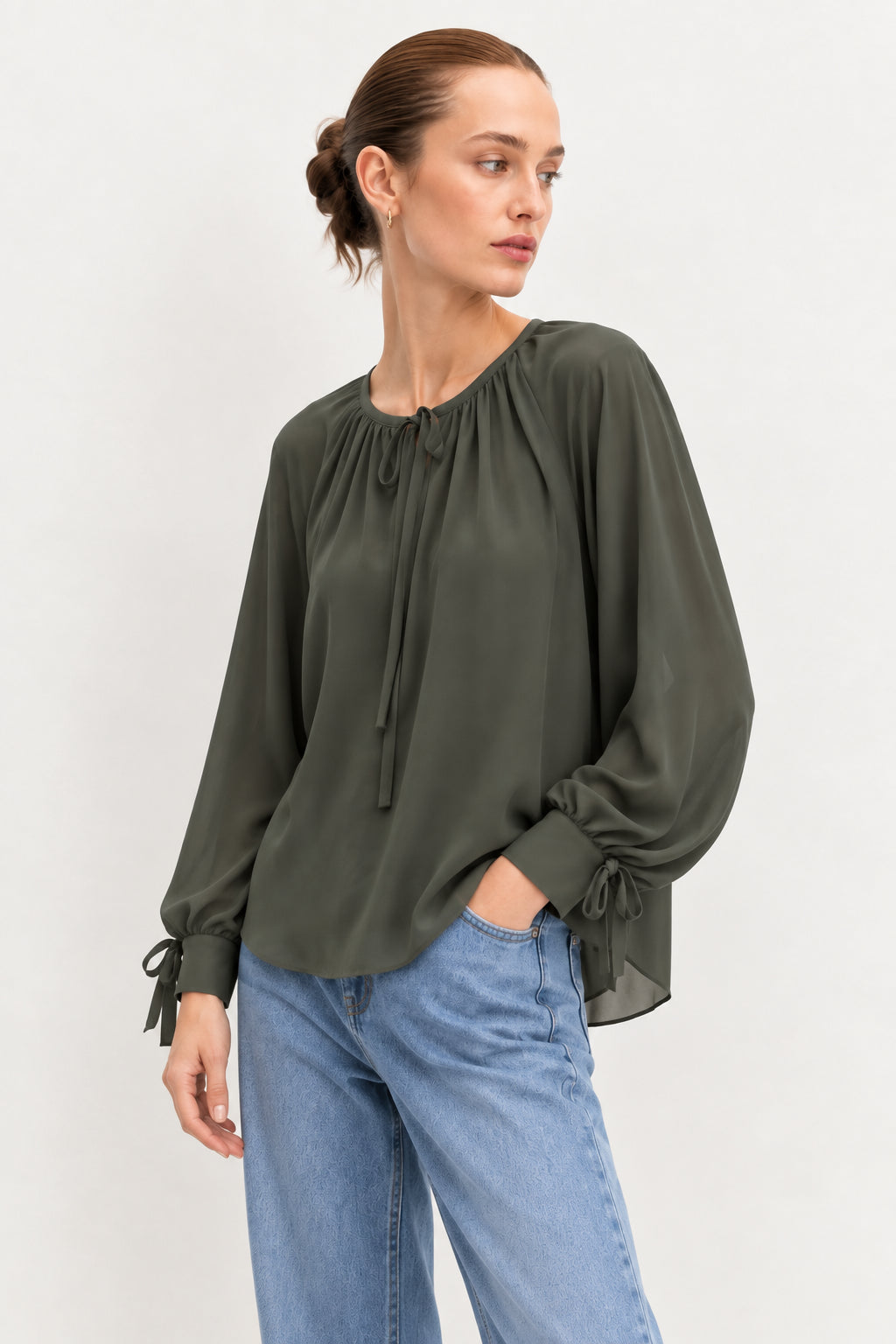 Emme Marella Camicia Donna Emmoschea Verde Sottobosco 2625116131200 004 EMME MARELLA 
