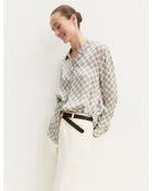 Camicia in raso stampato Bianco lana 2625116191200 004 EMME MARELLA 