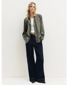Camicia in twill stampato Salvia 2625116231200 003 EMME MARELLA 