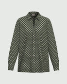 Camicia in twill stampato Salvia 2625116231200 003 EMME MARELLA 