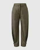 Pantalone fluido in tessuto crinckle Emmcalca Kaki 2625136014200 002 EMME MARELLA 