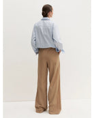 Pantalone wide leg in tessuto crinckle Emmtenace Naturale 2625136024200 001 EMME MARELLA 