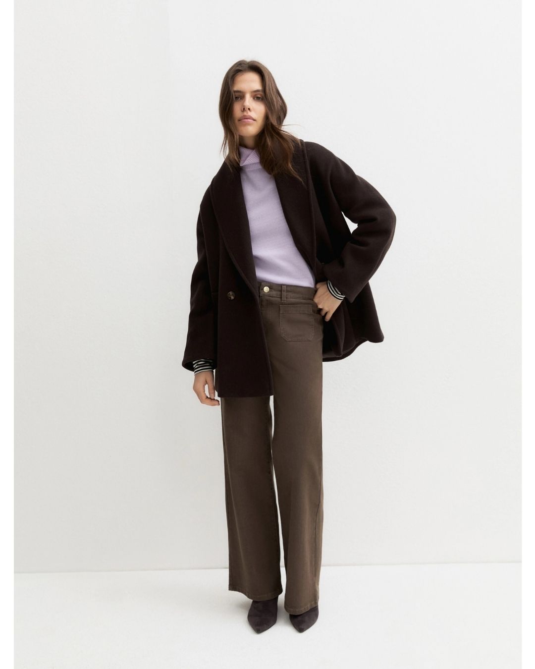 Pantalone ampio Tortora 2625136052200 002 EMME MARELLA 