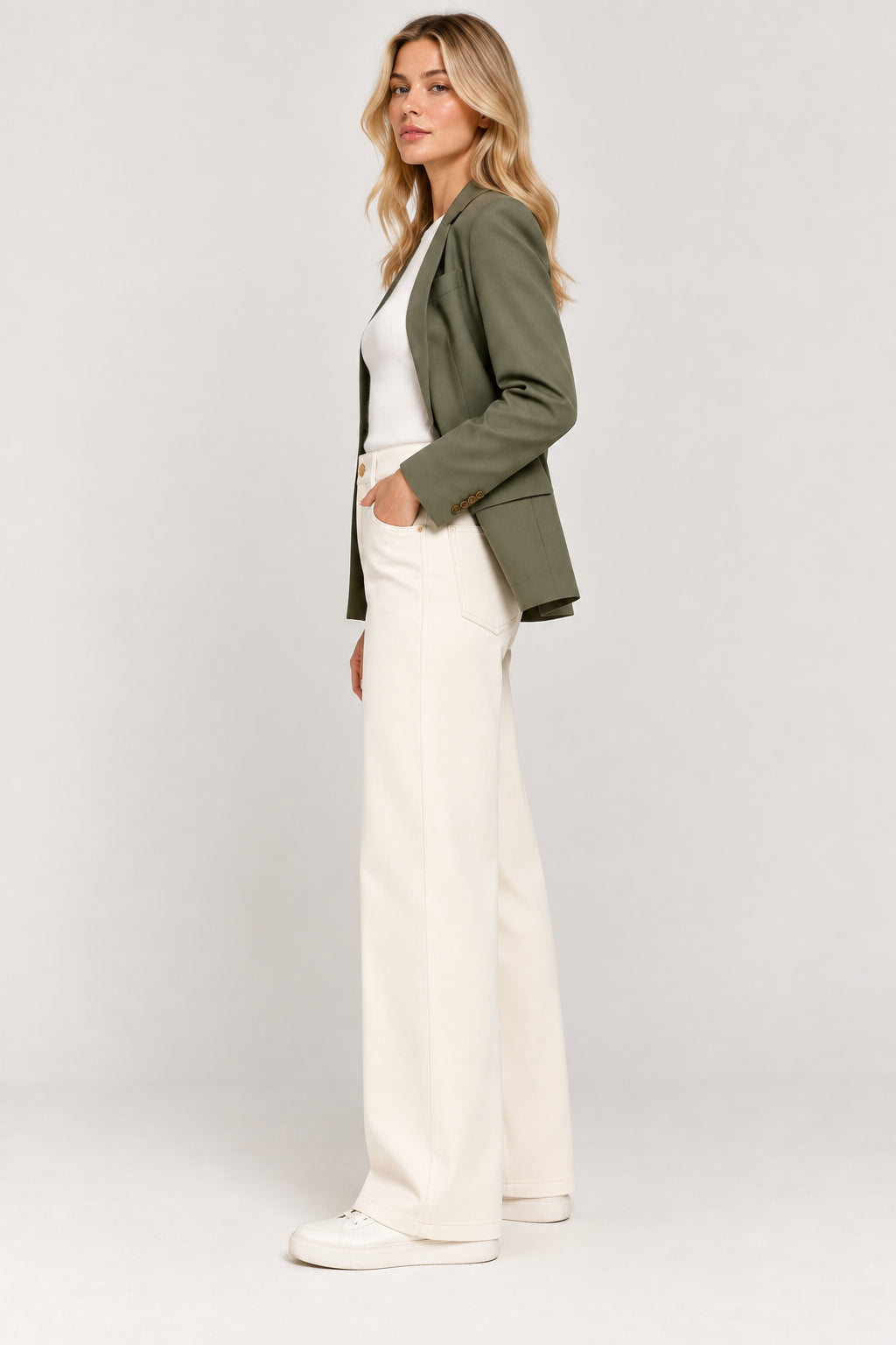Emme Marella Pantalone Donna Emmfuxia Bianco Panna 2625136061200 001 EMME MARELLA 