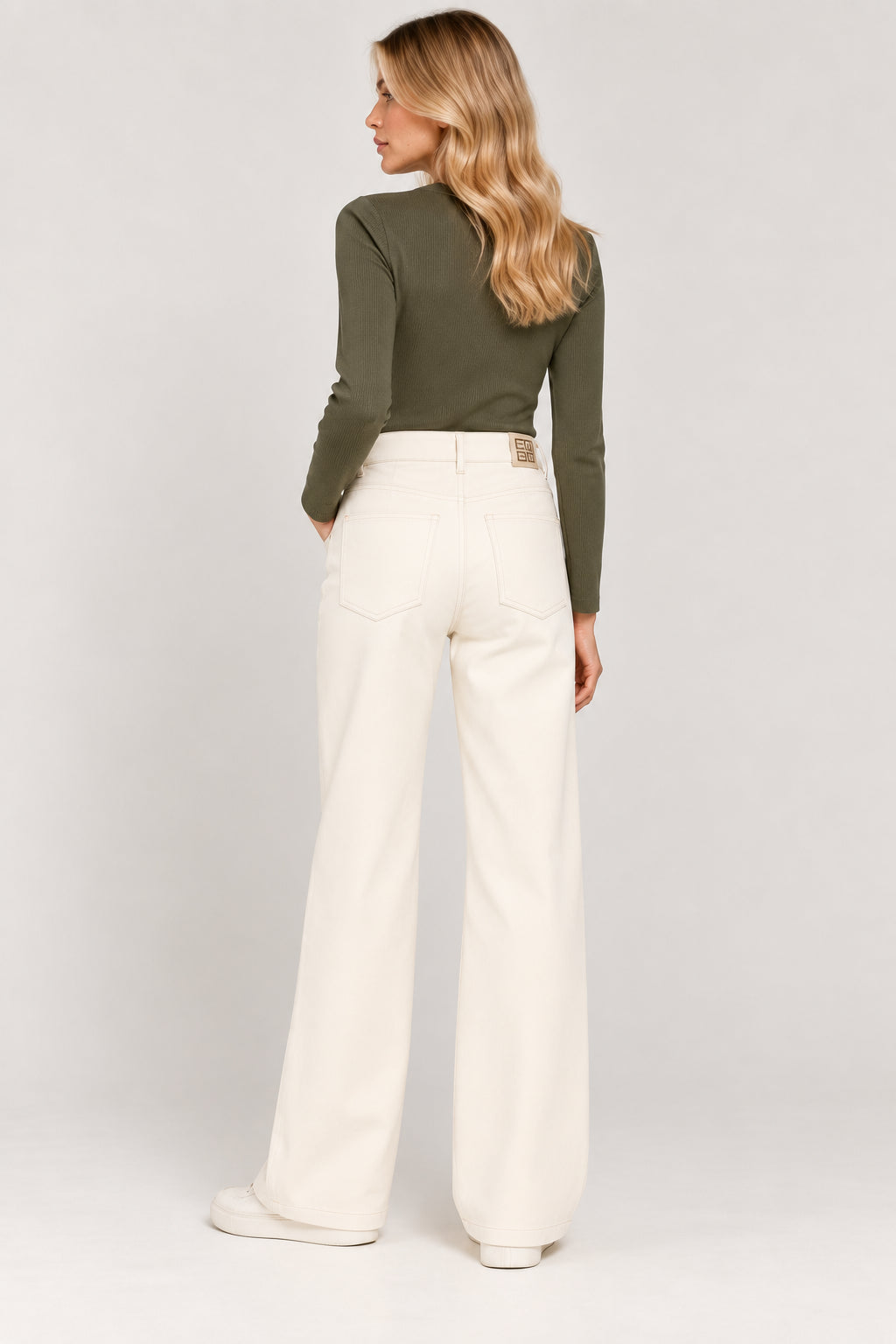 Emme Marella Pantalone Donna Emmfuxia Bianco Panna 2625136061200 001 EMME MARELLA 
