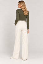 Emme Marella Pantalone Donna Emmfuxia Bianco Panna 2625136061200 001 EMME MARELLA 