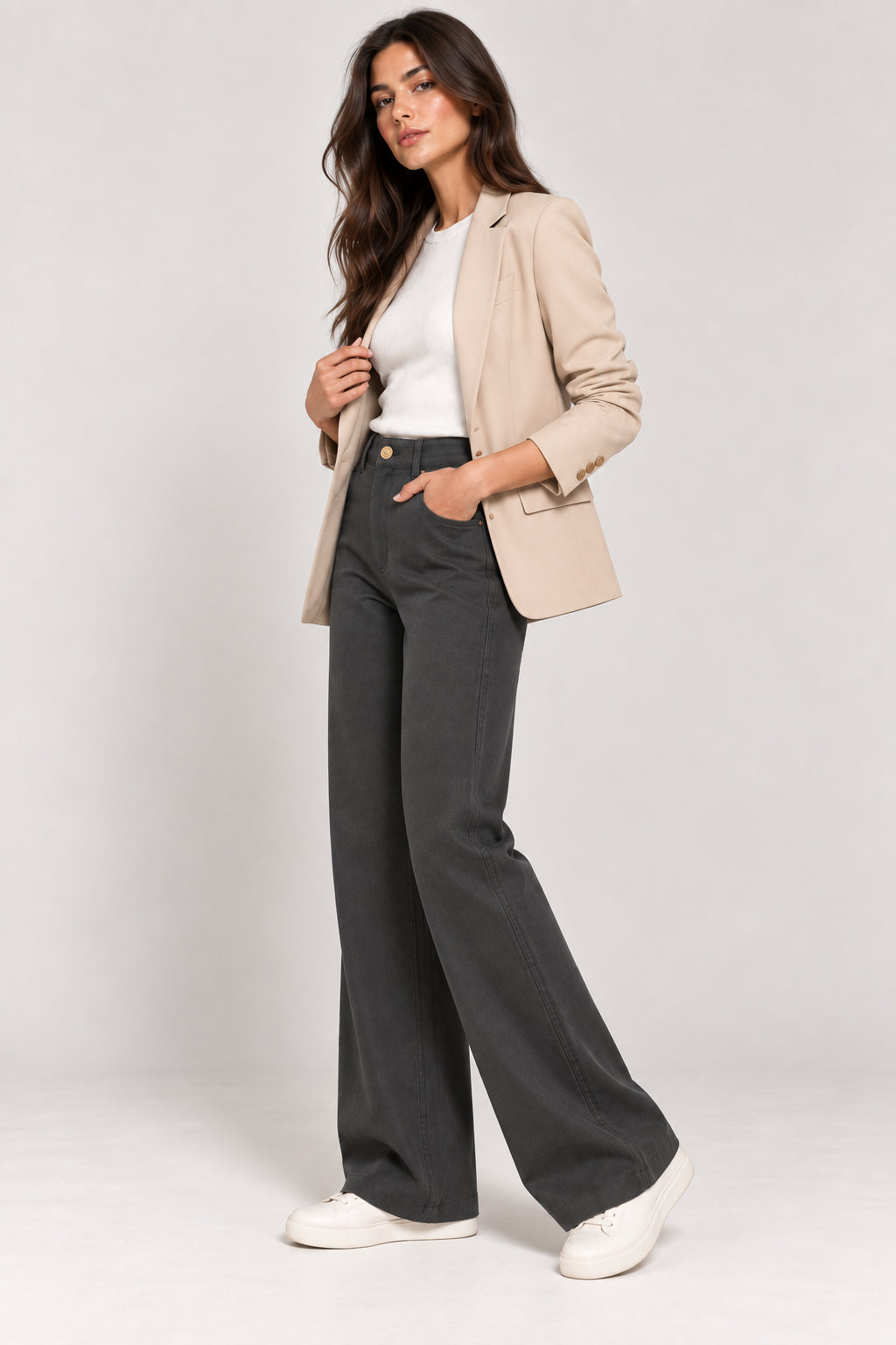 Emme Marella Pantalone Donna Emmfuxia Grigio Antracite 2625136061200 006 EMME MARELLA 