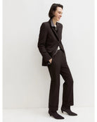 Pantalone in gabardina stretch Testa di moro 2625136082200 009 EMME MARELLA 