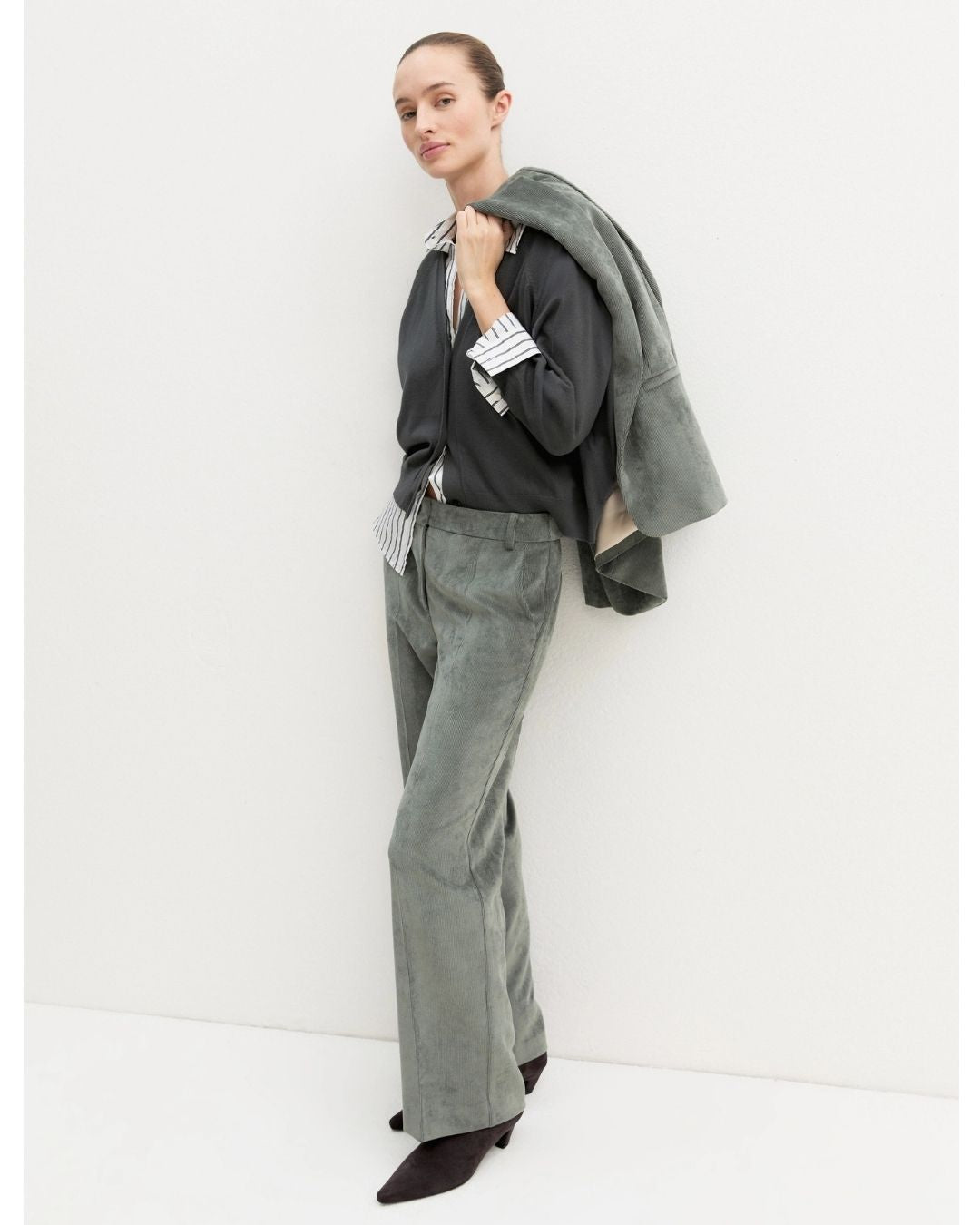 Pantalone in velluto a coste stretch Sottobosco 2625136101200 004 EMME MARELLA 