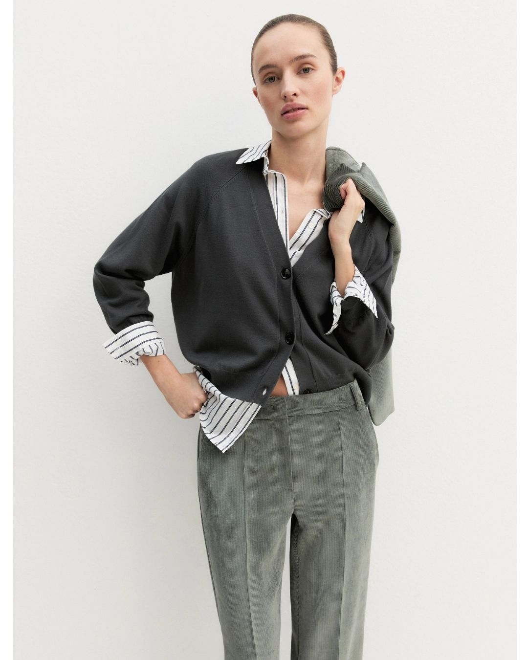 Pantalone in velluto a coste stretch Sottobosco 2625136101200 004 EMME MARELLA 