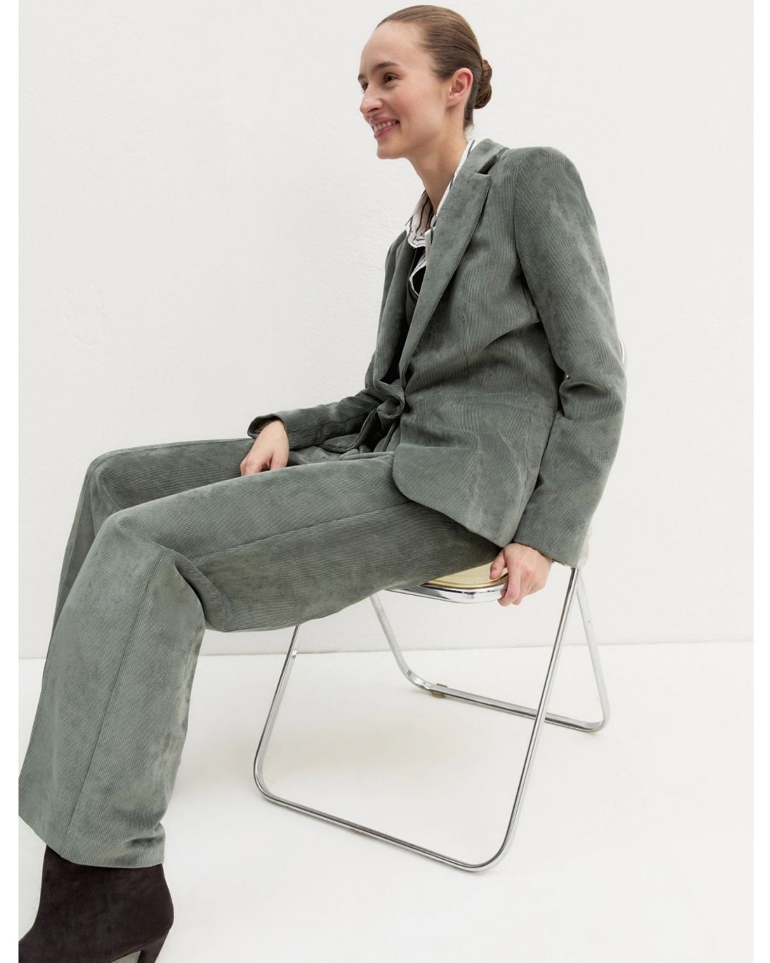 Pantalone in velluto a coste stretch Sottobosco 2625136101200 004 EMME MARELLA 