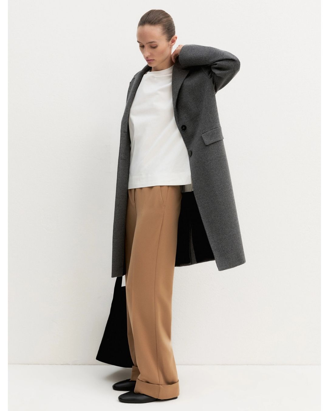 Pantalone in twill stretch Cammello 2625136191200 001 EMME MARELLA 