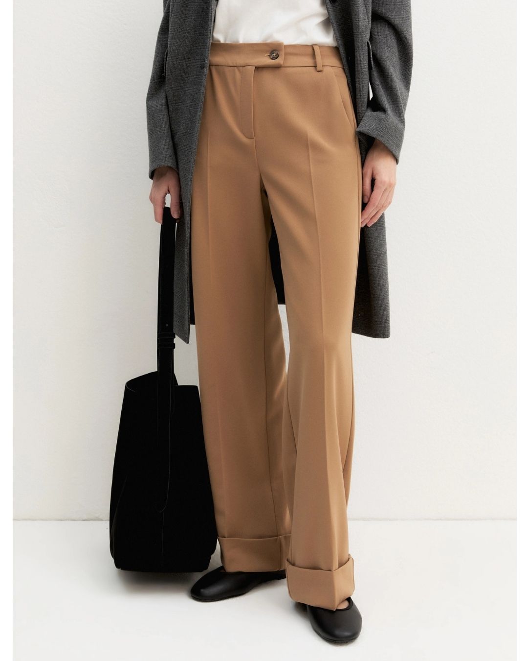 Pantalone in twill stretch Cammello 2625136191200 001 EMME MARELLA 