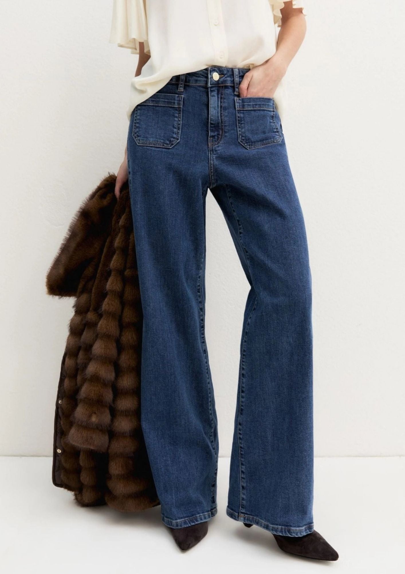 Jeans wide flare Emmwhideflare Blu 2625186021200 003 EMME MARELLA 