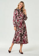 Chemisier in twill stampato Emmalarico Marrone Floreale 2625226081200 002 EMME MARELLA 