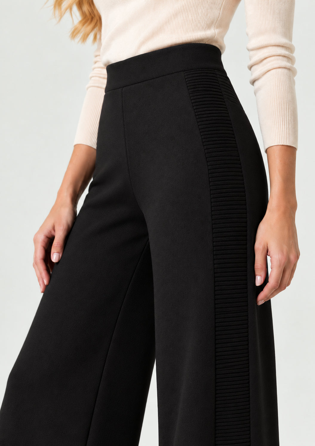 Pantalone in viscosa stretch Emmfoggia Nero 2625336011200 016 EMME MARELLA 