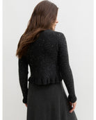 Cardigan in misto lana con paillette Grigio scuro melange 2625346022200 006 EMME MARELLA 