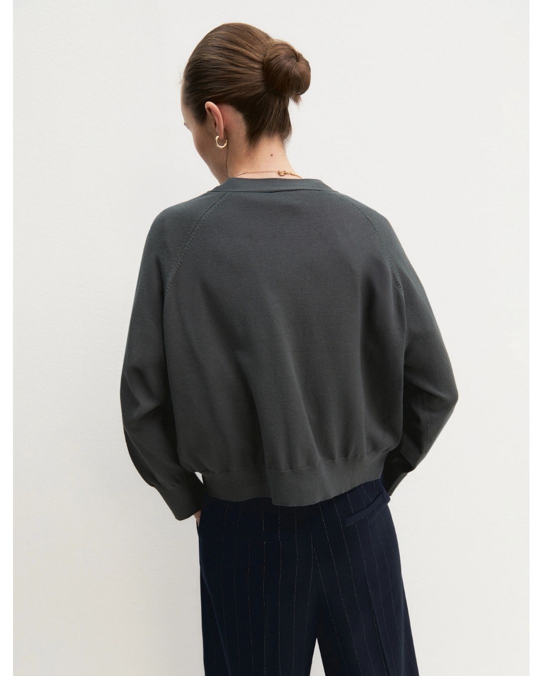 Cardigan dritto in viscosa stretch Sottobosco 2625346041200 013 EMME MARELLA 