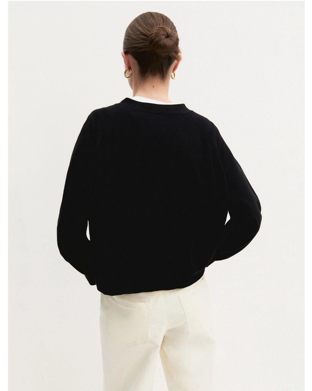 Cardigan dritto in viscosa stretch Nero 2625346041200 016 EMME MARELLA 