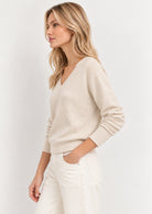 Maglia in filato di misto lana con lurex e paillette Emmfertile Avorio 2625366051200 005 EMME MARELLA 