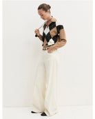 Polo crop in maglia stretch Cammello 2625366121200 007 EMME MARELLA 