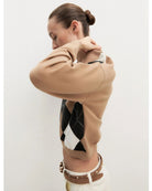 Polo crop in maglia stretch Cammello 2625366121200 007 EMME MARELLA 