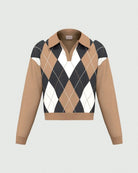 Polo crop in maglia stretch Cammello 2625366121200 007 EMME MARELLA 