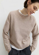 Maglia in pura lana Emmrea Beige 2625366132200 006 EMME MARELLA 