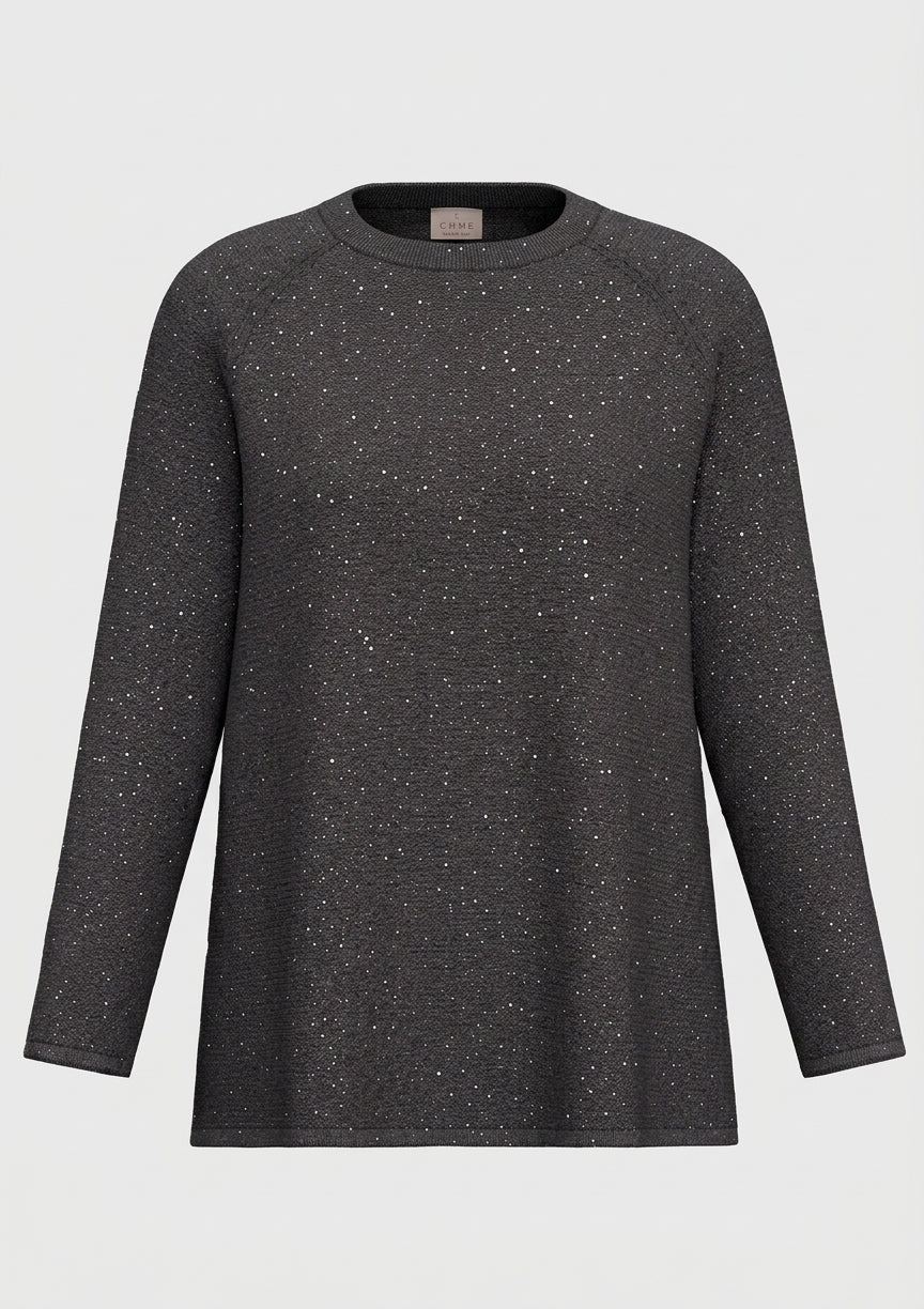 Maglia in filato di misto lana con lurex e paillette Emmardente Grigio Scuro 2625366171200 004 EMME MARELLA 