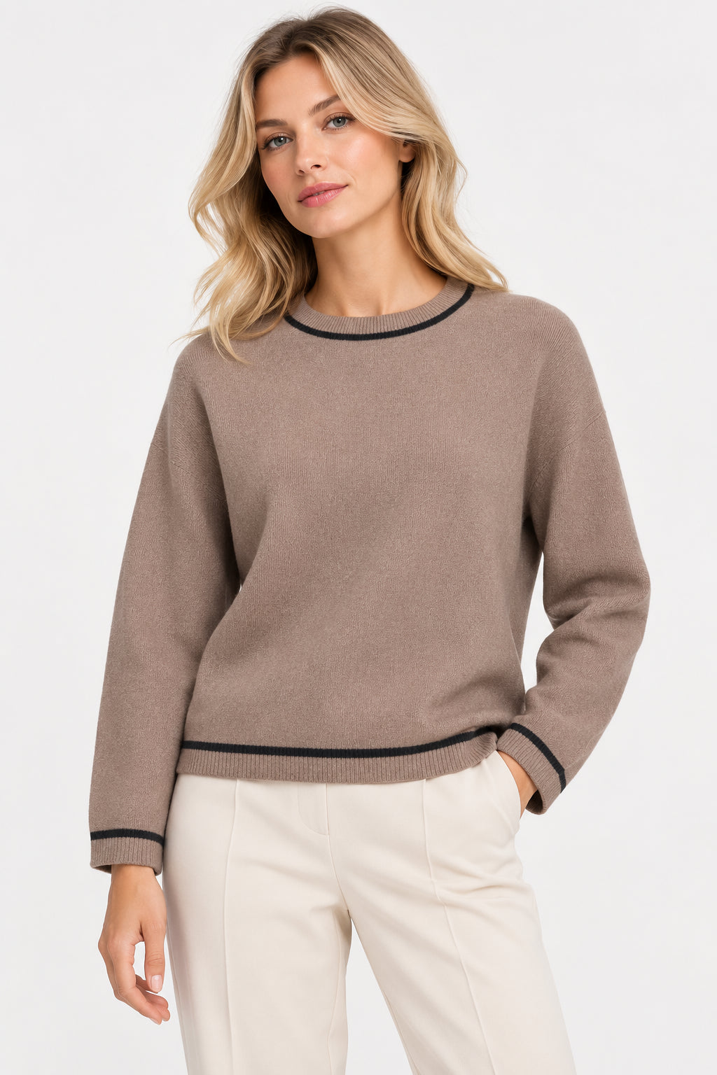 Maglia in filato lana e cashmere Emmegrege Tortora 2625366241200 010 EMME MARELLA 