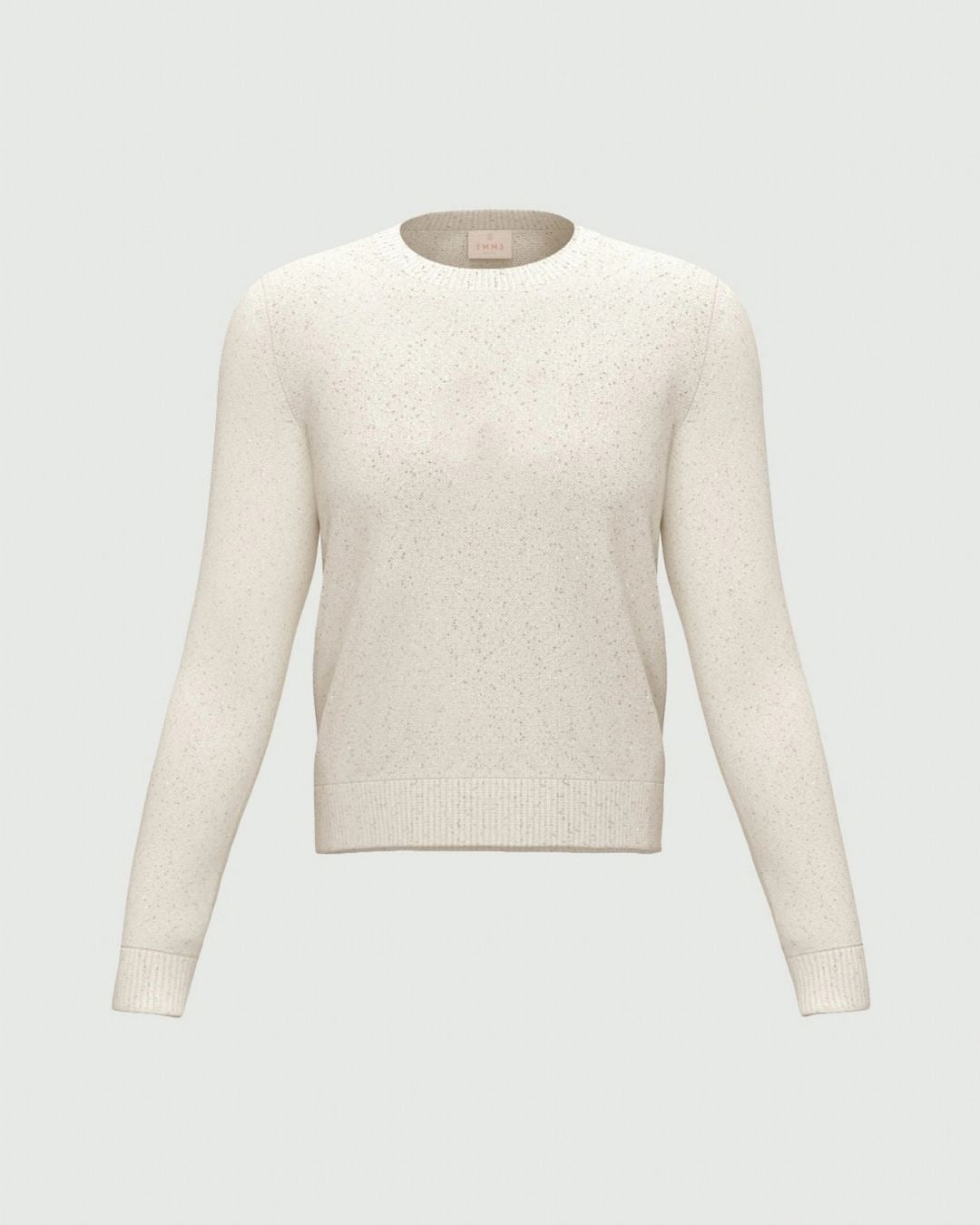 Maglia girocollo con paillette Panna 2625366272200 001 EMME MARELLA 