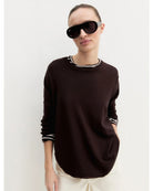 Maglia over in viscosa stretch Testa di moro 2625366281200 008 EMME MARELLA 