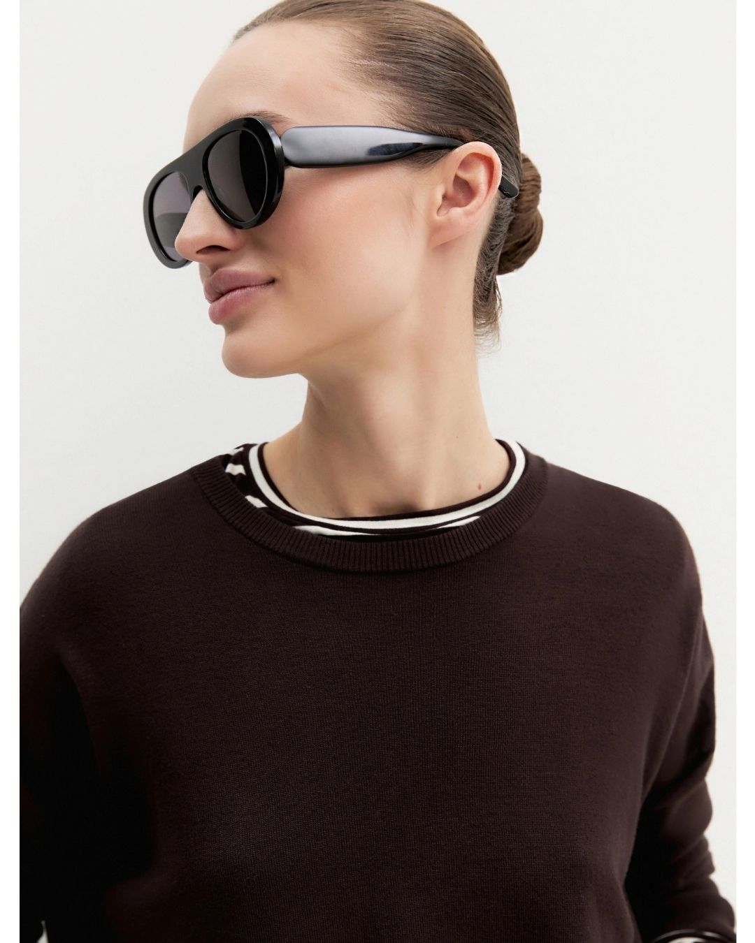 Maglia over in viscosa stretch Testa di moro 2625366281200 008 EMME MARELLA 