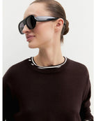 Maglia over in viscosa stretch Testa di moro 2625366281200 008 EMME MARELLA 