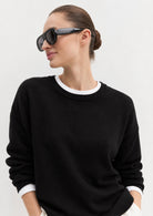 Maglia over in viscosa stretch Emmcurvato Nero 2625366281200 016 EMME MARELLA 
