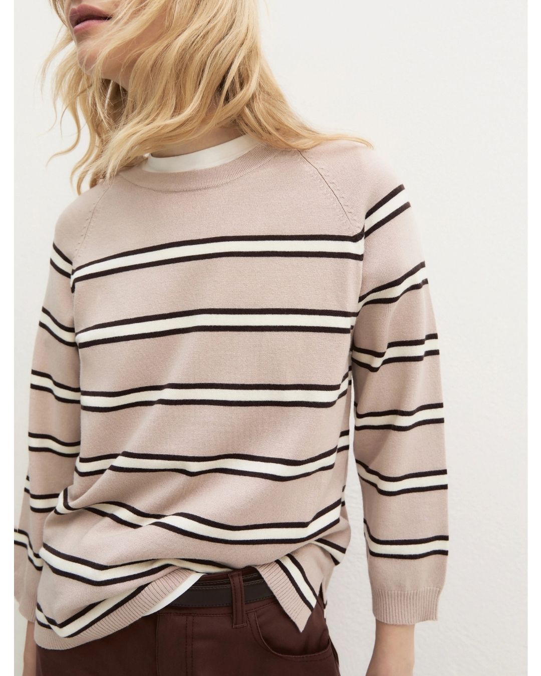 Maglia in viscosa stretch Sabbia 2625366291200 010 EMME MARELLA 