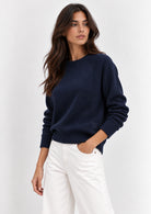 Maglia in filato di misto viscosa stretch Emmdanza Blu Navy 2625366301200 001 EMME MARELLA 