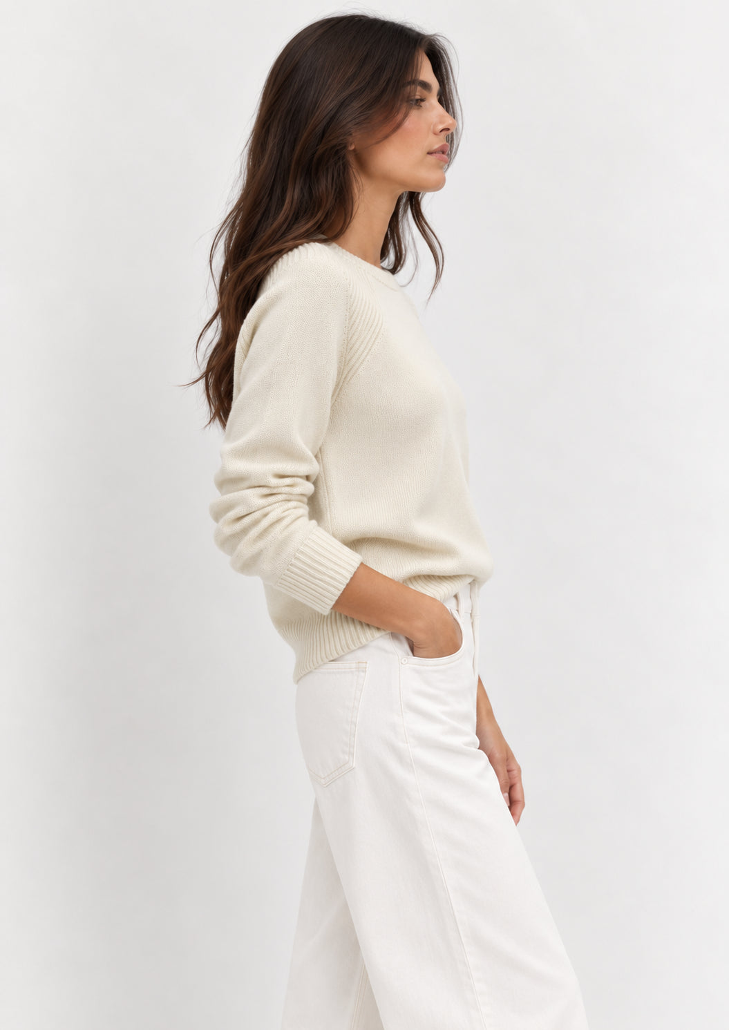 Maglia in filato di misto viscosa stretch Emmdanza Bianco Avorio 2625366301200 003 EMME MARELLA 