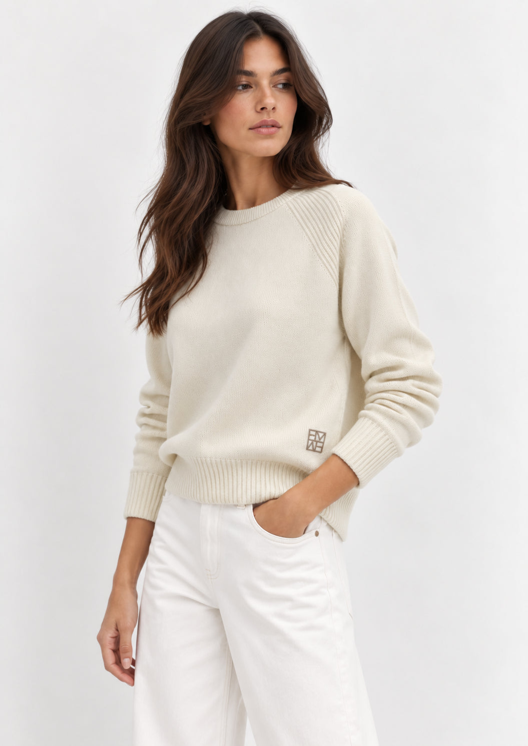Maglia in filato di misto viscosa stretch Emmdanza Bianco Avorio 2625366301200 003 EMME MARELLA 