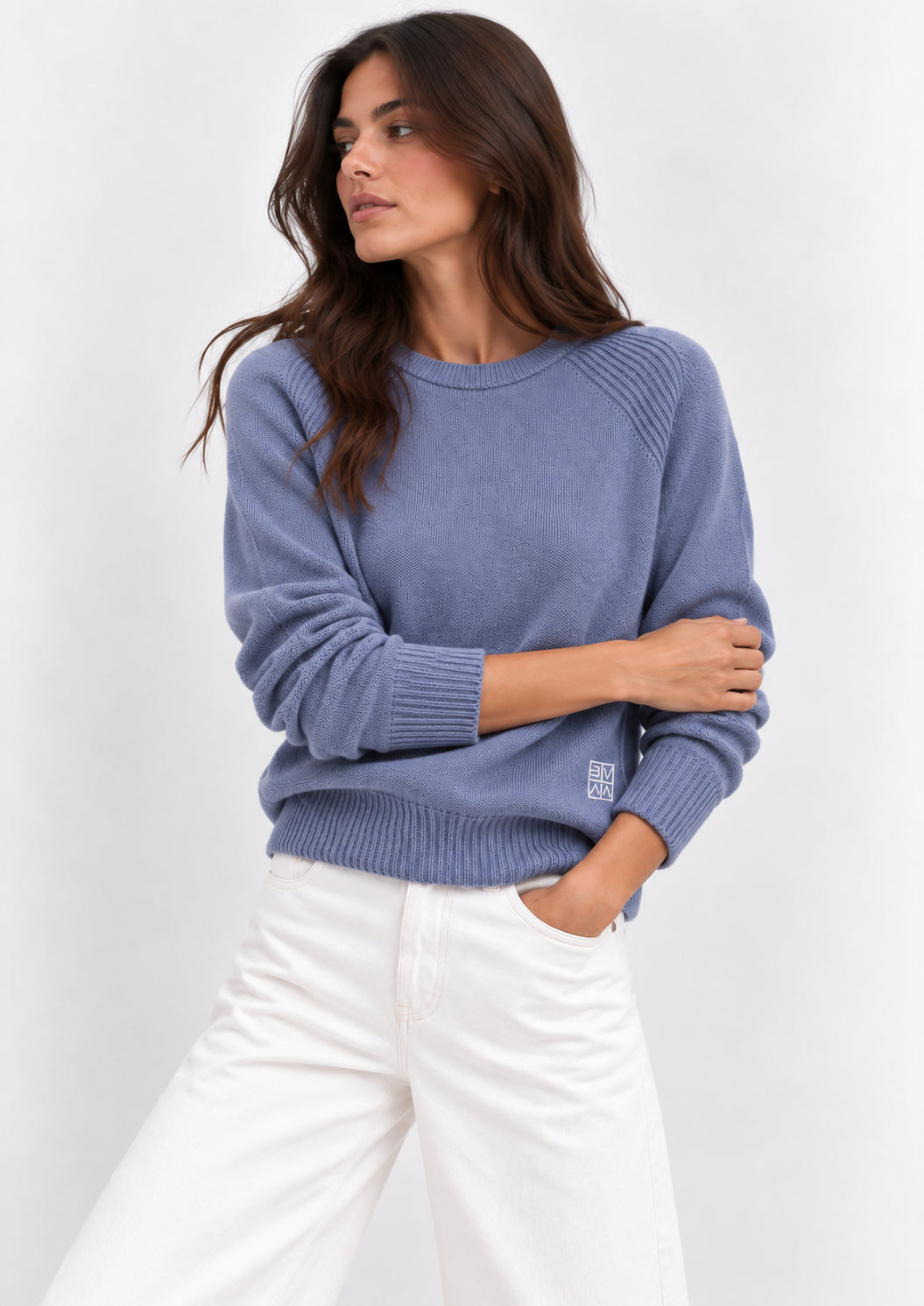 Maglia in filato di misto viscosa stretch Emmdanza Blu Ortensia 2625366301200 014 EMME MARELLA 