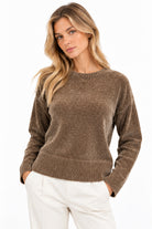 Maglia in filato di ciniglia lurex Emmaestro Marrone 2625366322200 004 EMME MARELLA 