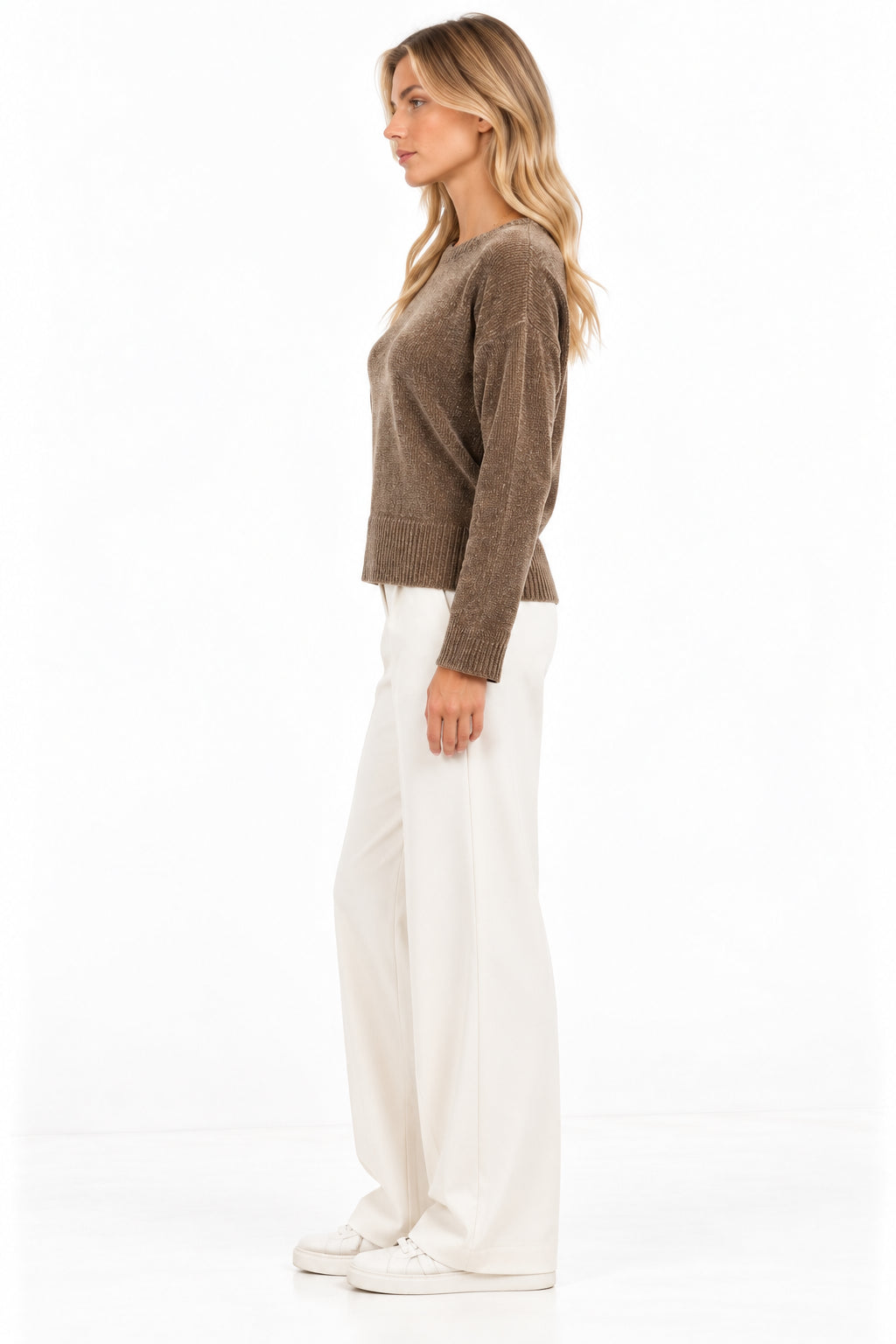 Maglia in filato di ciniglia lurex Emmaestro Marrone 2625366322200 004 EMME MARELLA 