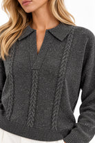 Polo in misto lana con lurex e paillette Emmdonata Grigio Melange 2625366331200 004 EMME MARELLA 